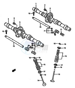 GSX750F (K-T) drawing CAM SHAFT-VALVE