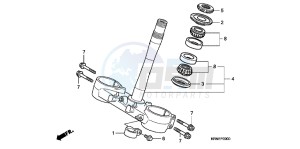 CRF250RB CRF250R ED drawing STEERING STEM