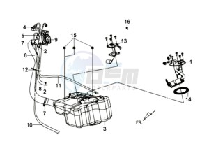 TONIK 50 drawing FUEL TANK - FUEL CUT