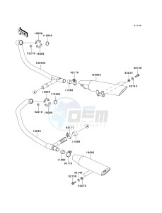 EN 500 C [VULCAN 500 LTD] (C10) C10 drawing MUFFLER-- S- -