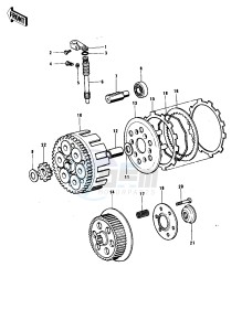 KX 250 (A) drawing CLUTCH -- 74-76- -