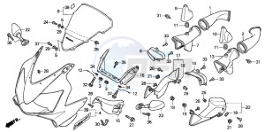 CBR600F drawing UPPER COWL