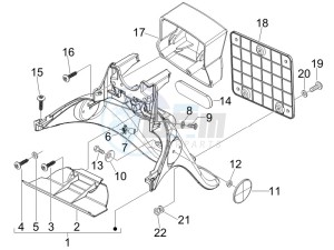 Fly 50 4t (25-30 kmh) drawing Rear cover - Splash guard