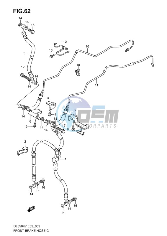 FRONT BRAKE HOSE (ABS)