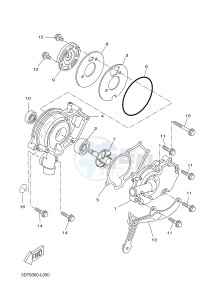 MT125A MT-125 ABS (5D7M) drawing WATER PUMP