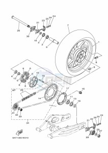 MT-07 MTN690-U (BHH5) drawing REAR WHEEL