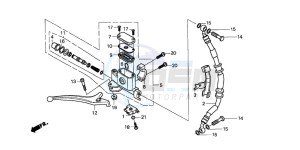 SH100 SCOOPY drawing FRONT BRAKE MASTER CYLINDER