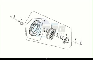 FIDDLE II 50 EFI (AF05W6-EU) (M2) drawing FRONT WHEEL