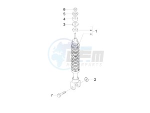 Fly 50 4T 2V 25-30Km/h drawing Rear suspension - Shock absorber/s