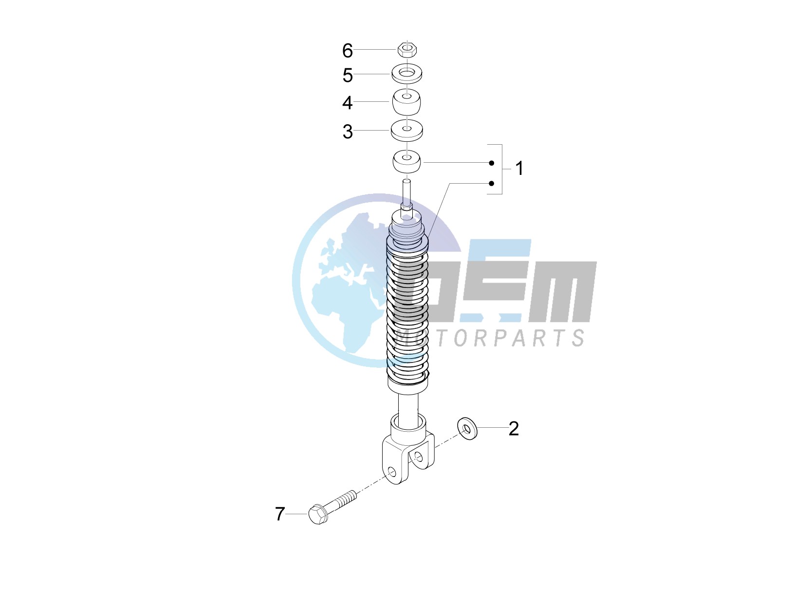 Rear suspension - Shock absorber/s