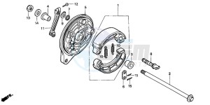 VT750C2 drawing REAR BRAKE PANEL