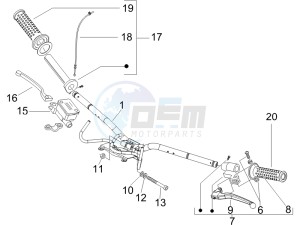 LXV 50 2T CH drawing Handlebars - Master cil