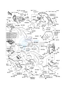 KRF 750 F [TERYX 750 4X4 NRA OUTDOORS] (F8F) C8FA drawing COWLING LOWERS