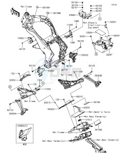 Z1000 ABS ZR1000GGF FR GB XX (EU ME A(FRICA) drawing Frame Fittings