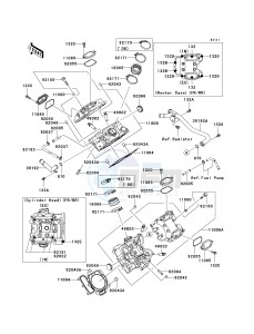 KVF 750 C [BRUTE FORCE 750 4X4I] (C6F-C7F) C6F drawing CYLINDER HEAD