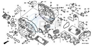 CB600F39 UK - (E / MKH ST) drawing AIR CLEANER