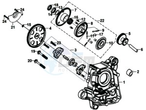 SYMPHONY SR 125 L7 drawing CRANKCASE RIGHT / OILPUMP