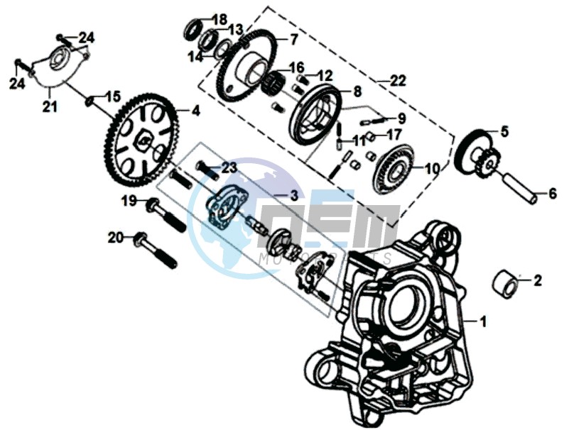 CRANKCASE RIGHT / OILPUMP