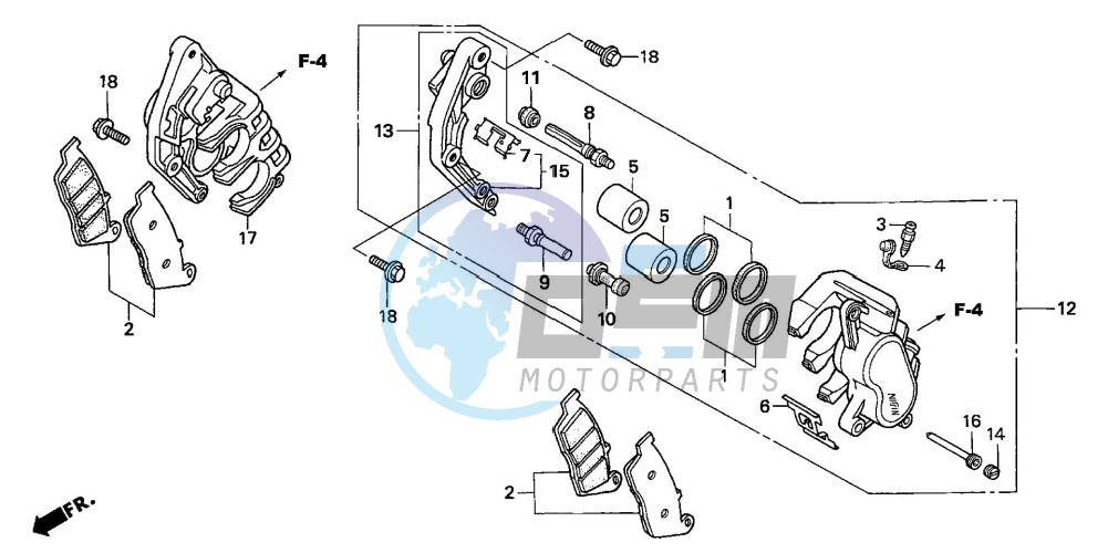 FRONT BRAKE CALIPER (CBF1000)