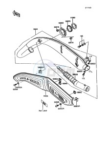 KE 100 B [KE100] (B11-B15) [KE100] drawing MUFFLER-- S- -