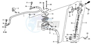 CBR125RW9 Germany - (G / WH) drawing RR. BRAKE MASTER CYLINDER