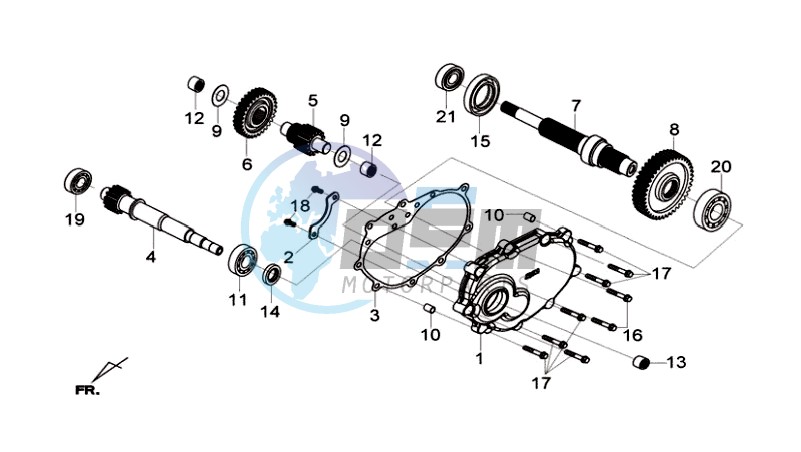 CRANKCASE - DRIVE SHAFT