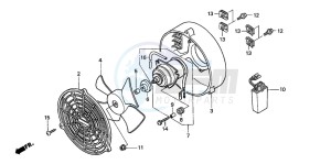 TRX350FE FOURTRAX 350 4X4ES drawing COOLING FAN KIT (TRX350TM-A,2A)