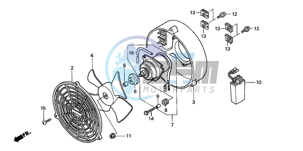 COOLING FAN KIT (TRX350TM-A,2A)