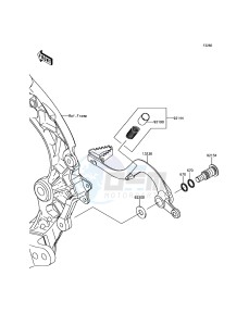 KX250F KX252AHF EU drawing Brake Pedal