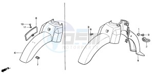 PK50 drawing FRONT FENDER