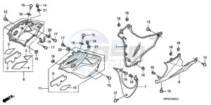 CBR125RWA Australia - (U / BLA) drawing UNDER COWL (CBR125RW7/RW9/RWA)