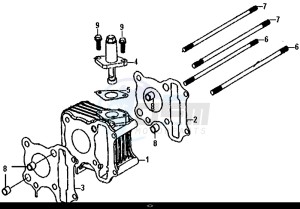 CROX 50 (25 KM/H) (AE05WA-NL) (E4) (L8-M1) drawing CYLINDER