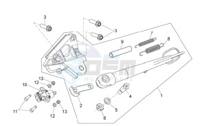 SHIVER 900 E4 ABS NAVI (NAFTA) drawing Central stand