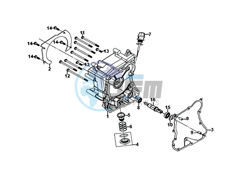 CRANKCASE RIGHT / START MOTOR