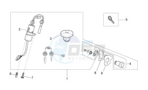 V7 Racer 750 USA-CND drawing Lock hardware kit