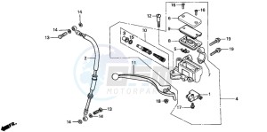 NSR125R drawing FR. BRAKE MASTER CYLINDER