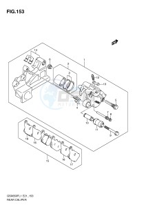 GSX650F (E21) Katana drawing REAR CALIPER (GSX650FL1 E24)