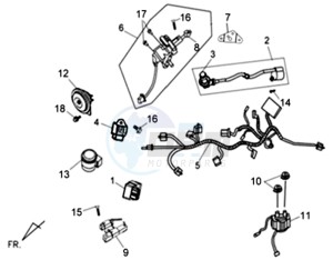 ALLO GT 25KMH 50 drawing WIRING HARNASS