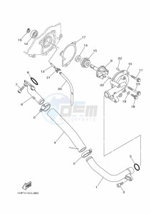 YFM700FWB KODIAK 700 (B6KE) drawing WATER PUMP