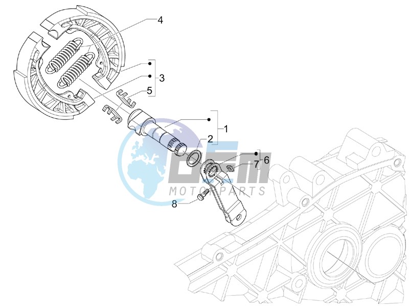 Rear brake - Brake jaw