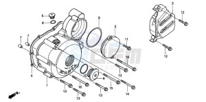 XLR125R drawing LEFT CRANKCASE COVER