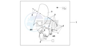 SH300A9 France - (F / ABS CMF) drawing WIND SHIELD