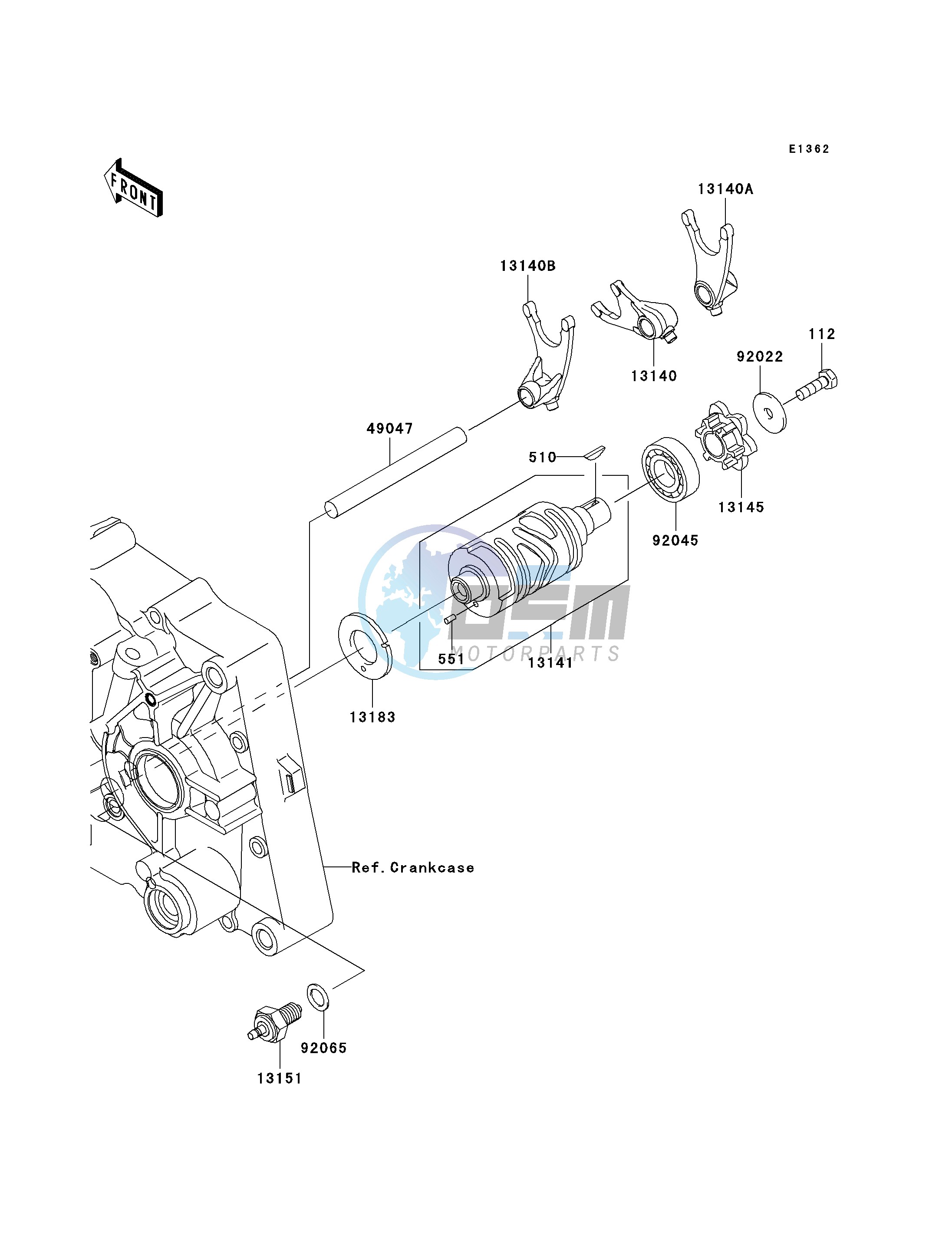 GEAR CHANGE DRUM_SHIFT FORK-- S- -