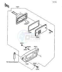 KSF 250 A [MOJAVE 250] (A8-A9) [MOJAVE 250] drawing TAILLIGHT-- S- -