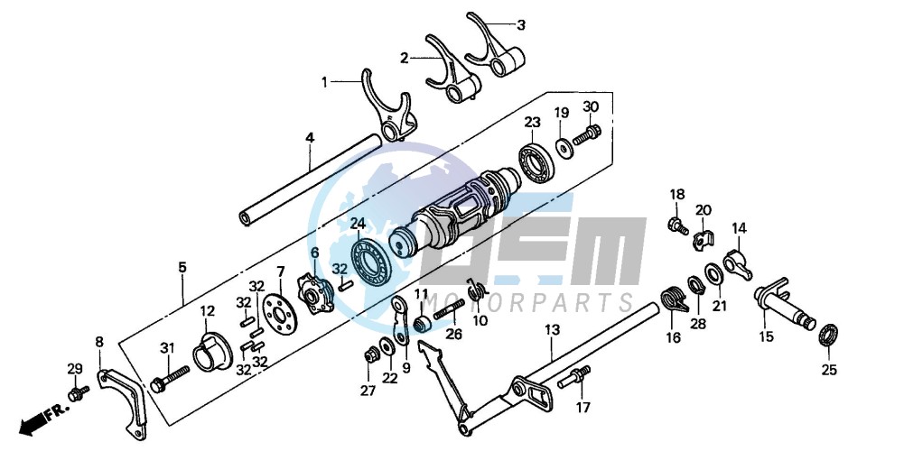 SHIFT DRUM/SHIFT FORK