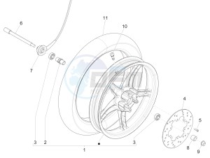 Liberty 125 4t Delivery e3 Single drawing Front wheel