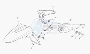 Breva V 1100 IE IE drawing Front mud.-pillar