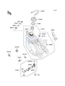 KX125 KX125-M3 EU drawing Fuel Tank