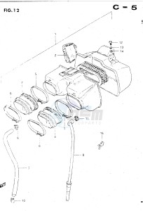 GSX500E (E39) drawing AIR CLEANER