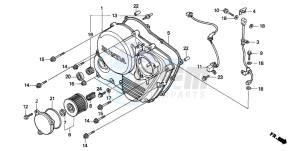 XR600R drawing RIGHT CRANKCASE COVER